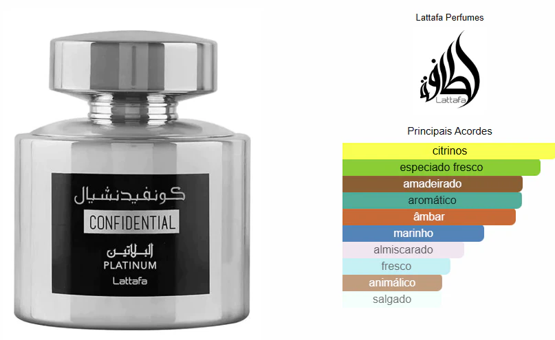 Decante Confidential Platinum - Lattafa Eau de Parfum Masculino - Image 2