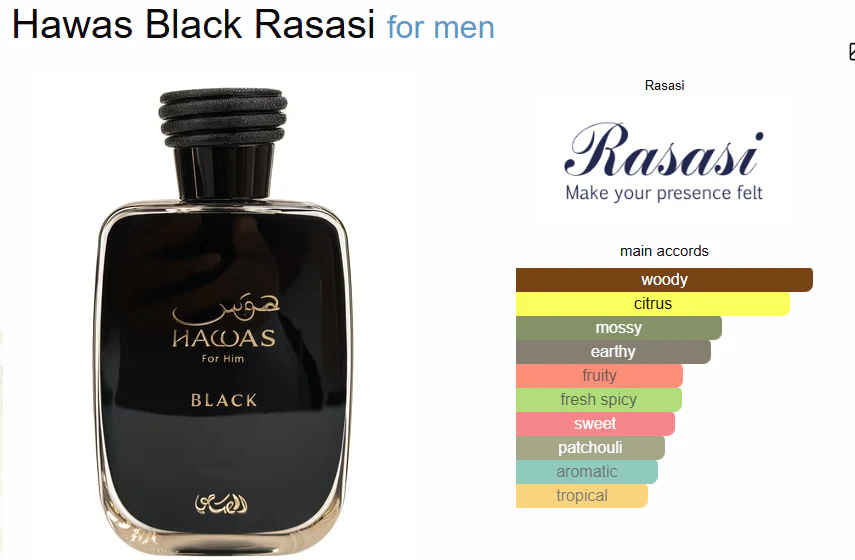 DECANTE Perfume Masculino Rasasi Hawas Black - Image 2
