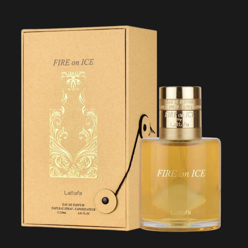 Fire On Ice Lattafa Eau de Parfum 110ml Perfume Unissexo Amadeirado Gourmand Moderno - Image 2