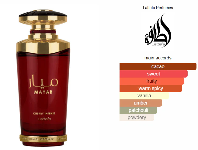 Mayar Cherry Intense Eau de Parfum Unissex 100ml Lattafa Original - Image 3