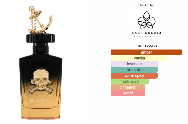 Perfume Masculino El Capitán Elixir Gulf Orchid 100ml Especiado Moderno - Image 3