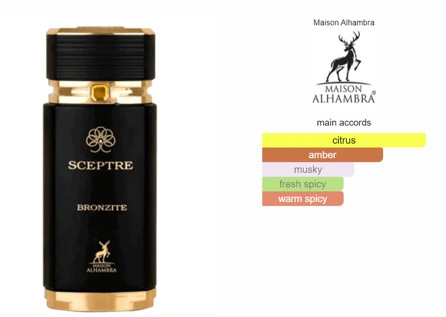 Sceptre Bronzite Eau de Parfum Unissex 100ml Maison Alhambra Original - Image 3