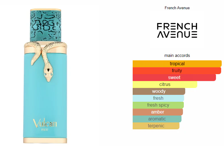 Vulcan Feu Eau de Parfum French Avenue Unissex Amadeirado 100ml - Image 3